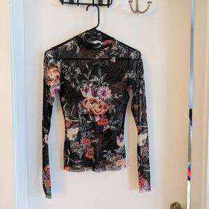 AFRM Mesh Top - Floral Long Sleeve